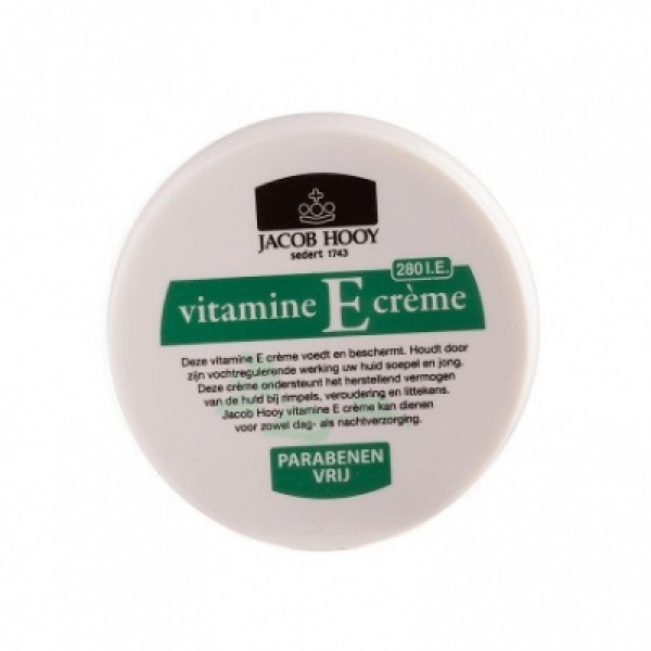 Vitamine E creme Jacob Hooy pot 140 ml Natuur en spirit winkel